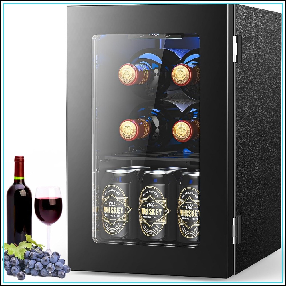 Wine Beer Images - 24 Can Wine Fridge Freestanding Counter-top,