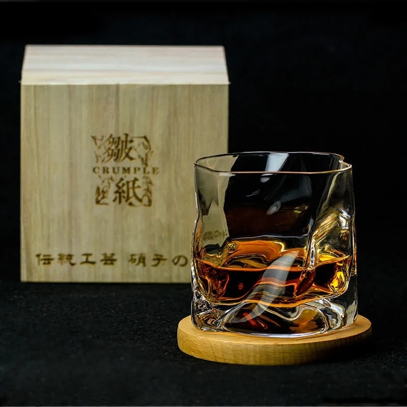 Wine Beer Tasting - Irregular Whiskey Crystal Cup Japanese Art