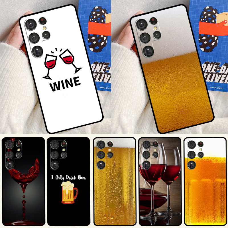 Wine Plus Beer - Drink Beer Red Wine Phone Case