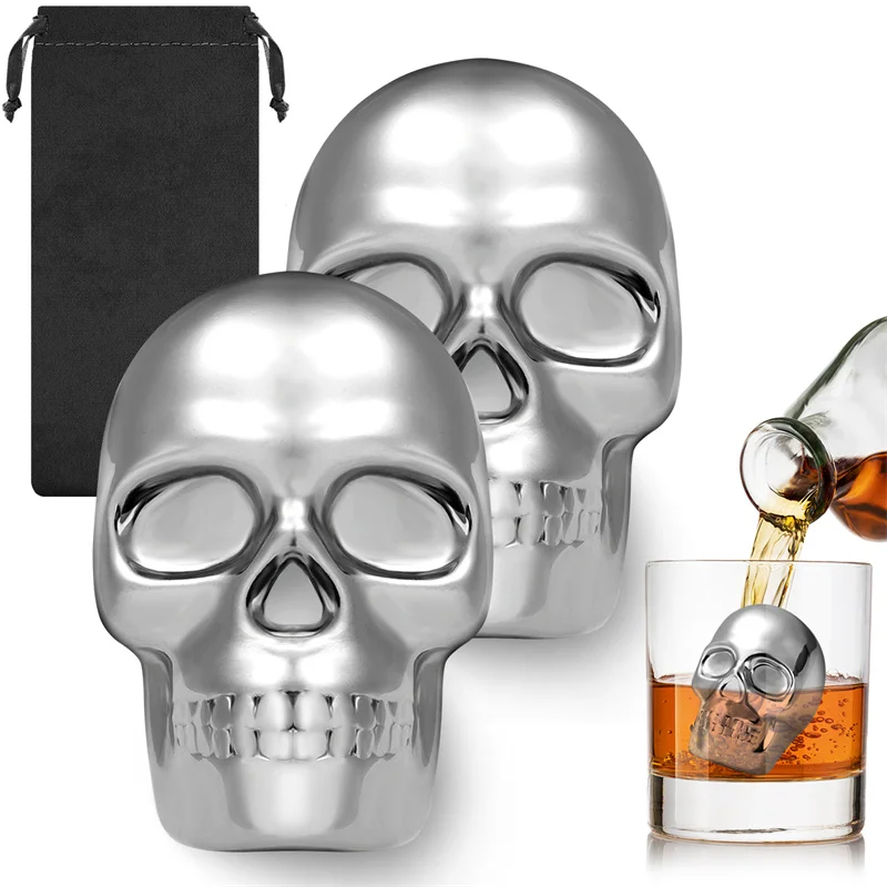 Reusable 2 Skeleton Head Whisk – обзор и цена Wine Beer Whiskey