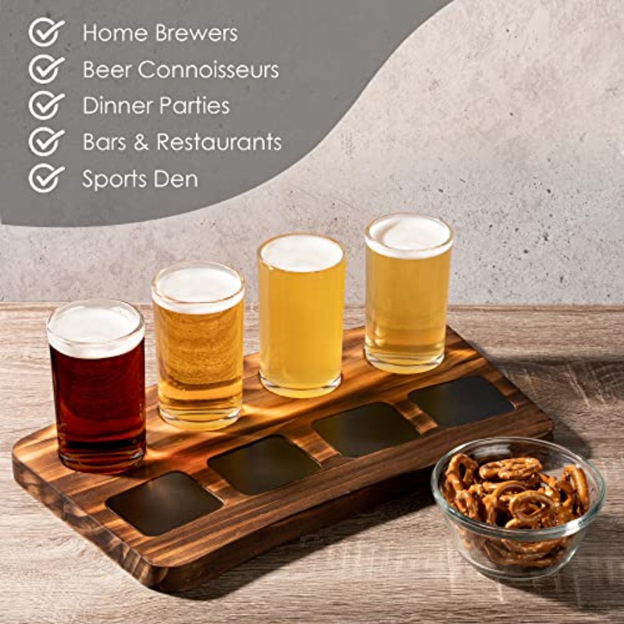 Beer Flight Boards with Glasse – обзор и цена Wine Beer Tasting