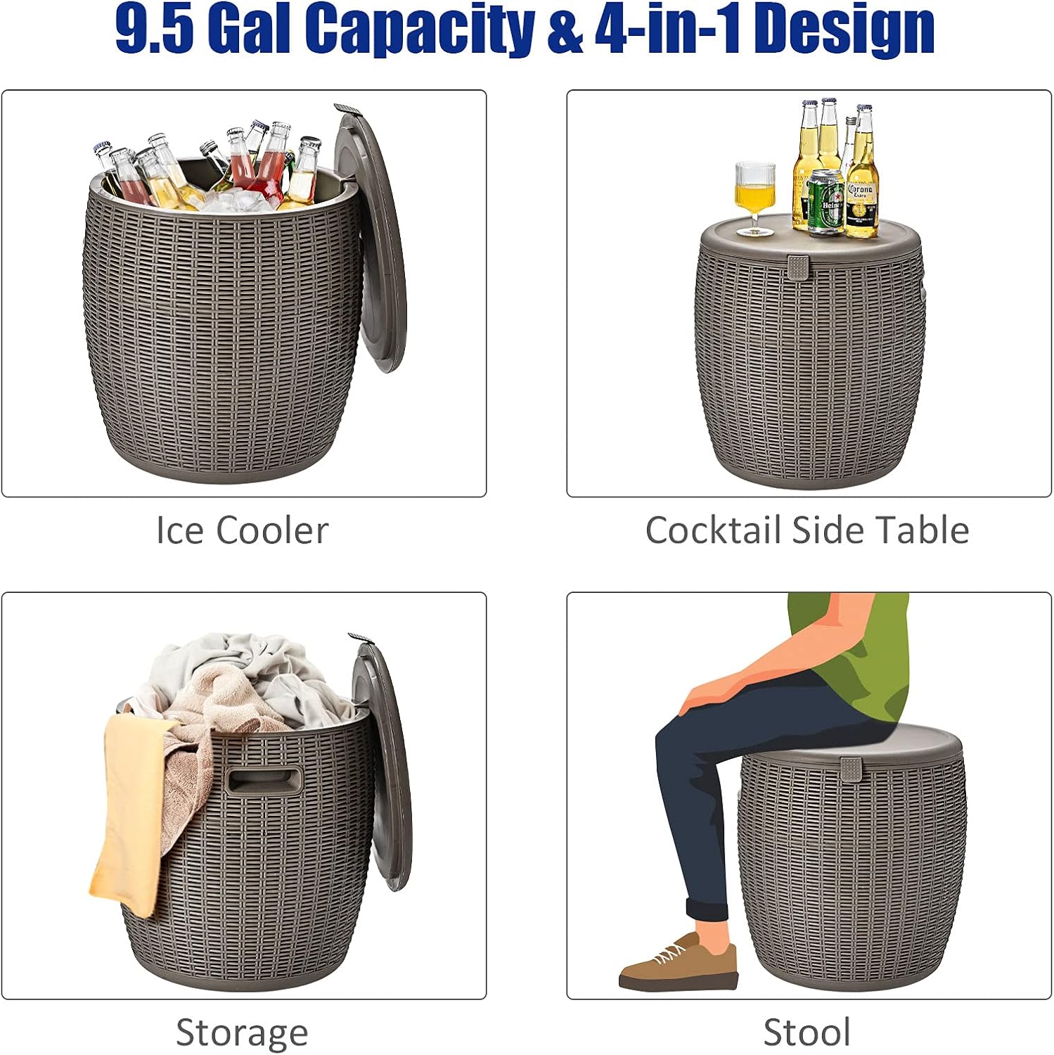 9.5 Gallon Wicker Ice Cooler,  – обзор и цена Wine Beer Images