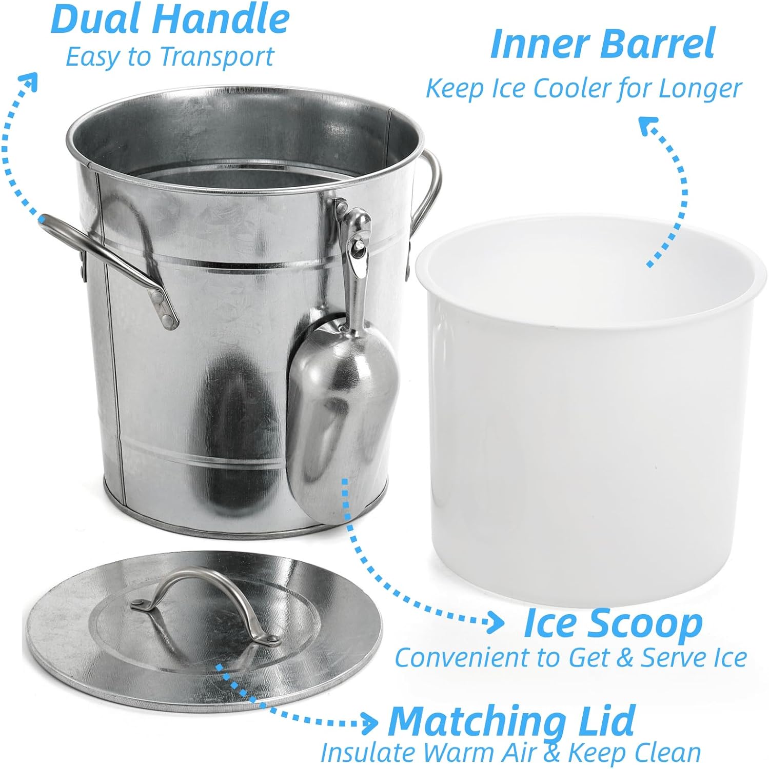 Insulated Ice Bucket with Lid  – обзор и цена Wine Beer Images