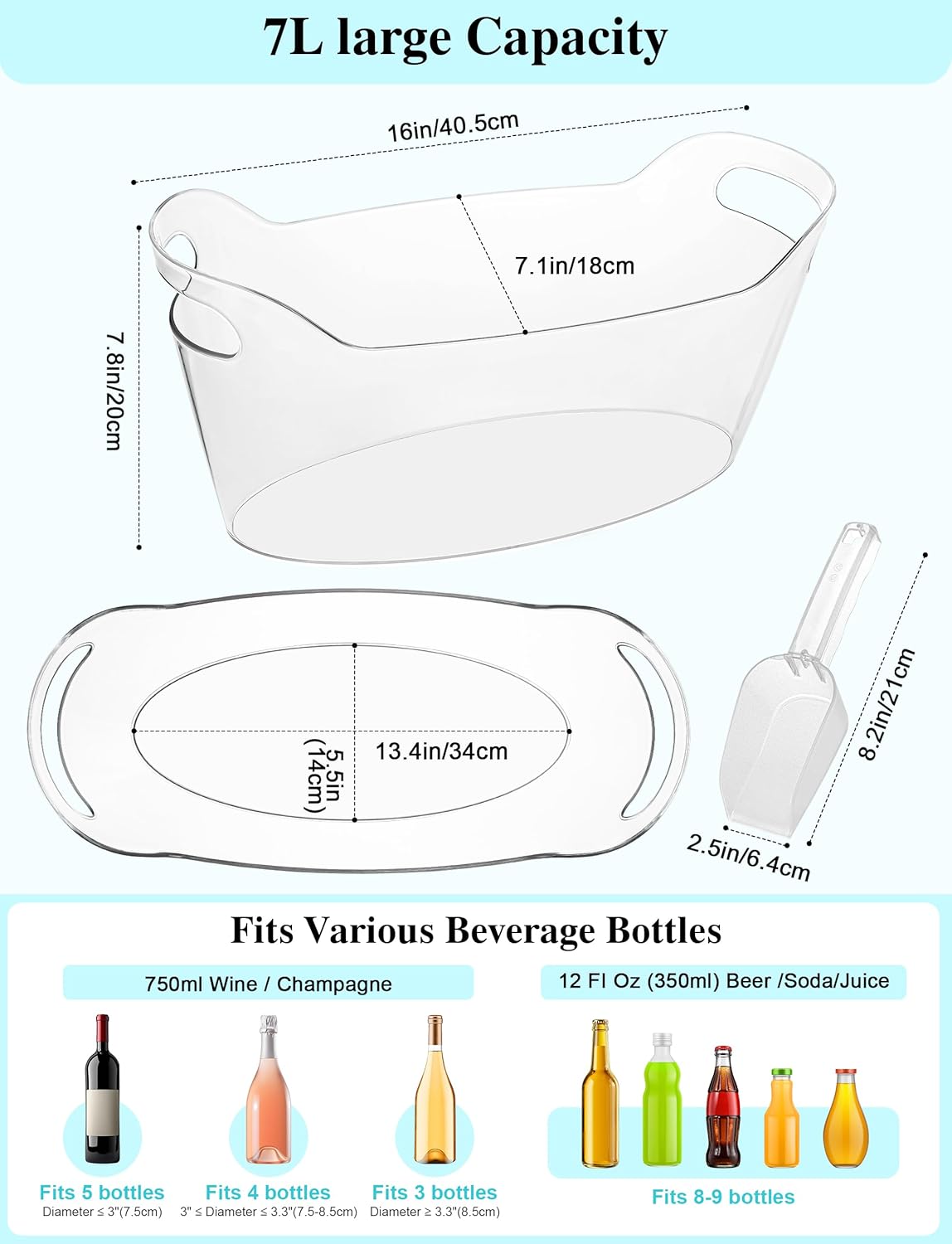 7L Ice Buckets for Parties, 2- – обзор и цена Wine Beer Images