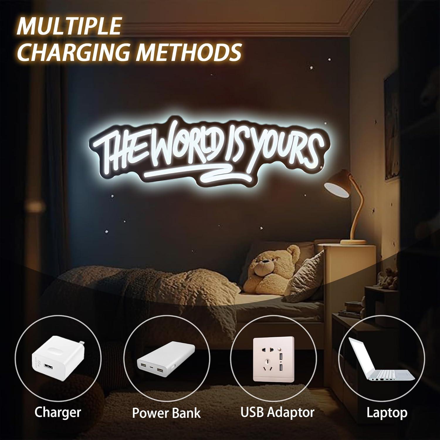 The World is Yours Neon Sign U – обзор и цена Beer & Wine Grab