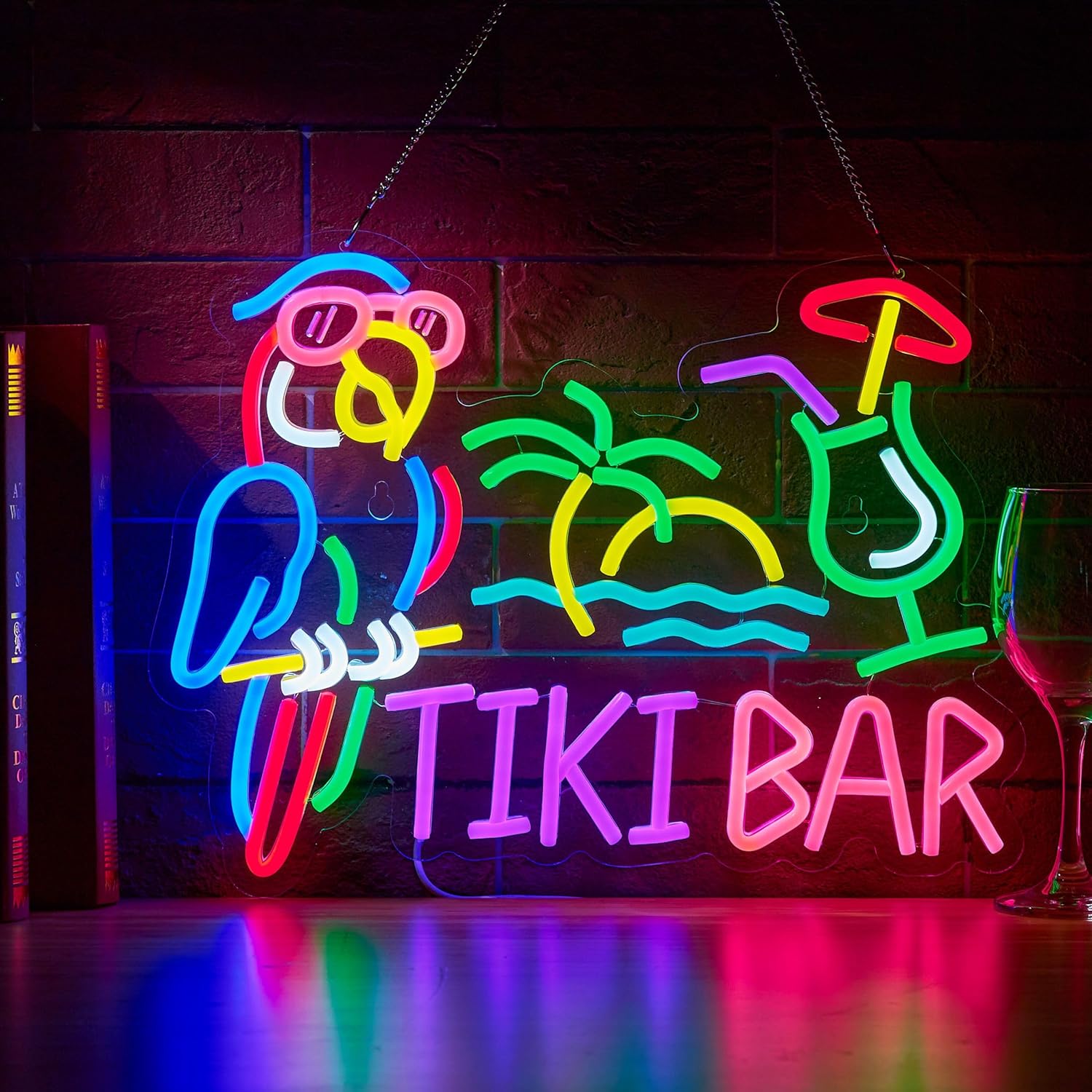 Tiki Bar Parrot Palm Tree Neon – обзор и цена Beer & Wine Grab