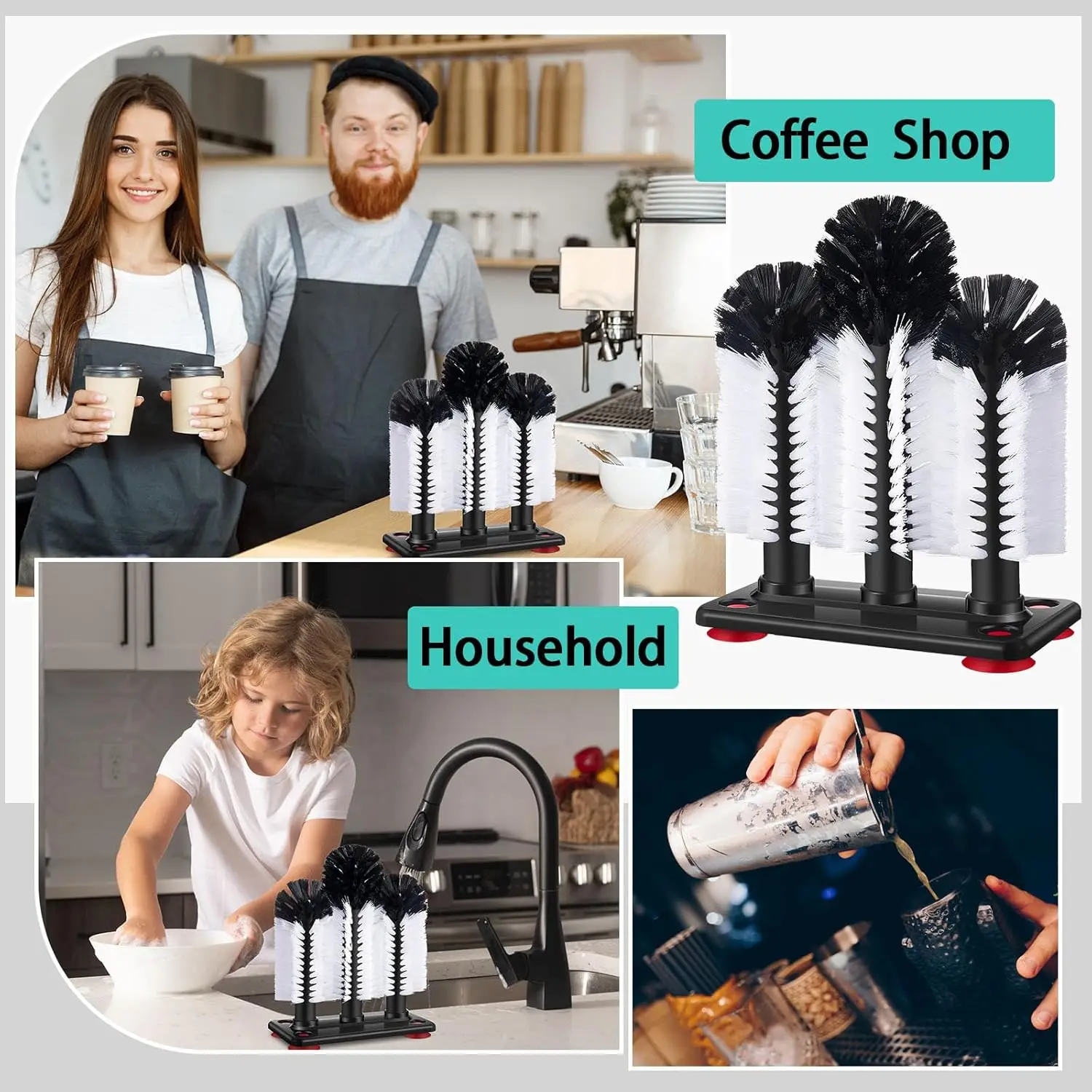 3-Head Cup Washer Brush with S – обзор и цена Wine Beer Images