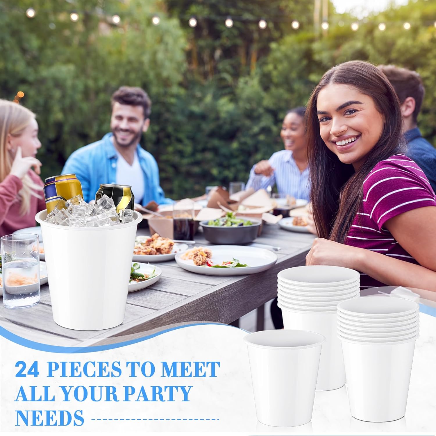 24 Plastic Ice Buckets for Par – обзор и цена Wine Beer Images