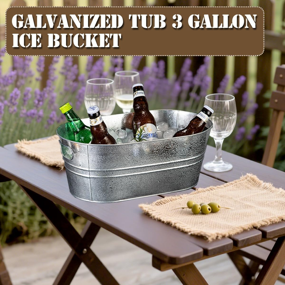 2 Pack Large Galvanized Ice Bu – обзор и цена Wine Beer Images
